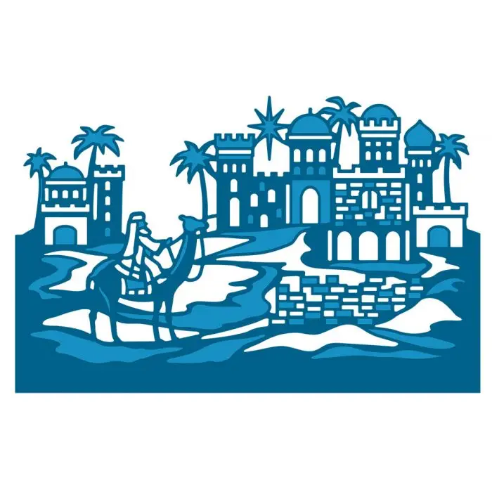 Металлические штампы город бетлеем форма карточка скрапбукинг бумажный нож