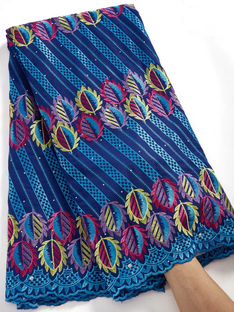 

Новейшая африканская сухая кружевная ткань 2022 высокое качество Стразы швейцарская вуаль хлопковая кружевная швейная одежда для мужчин и женщин материалы A2635