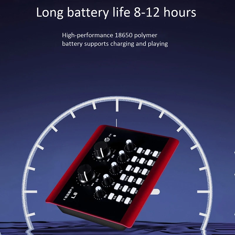 

L8 Live Sound Card, Voice Changer Device for PS5//Phone/iPad/Computer,Sound Card with Multiple Funny Sound Effect