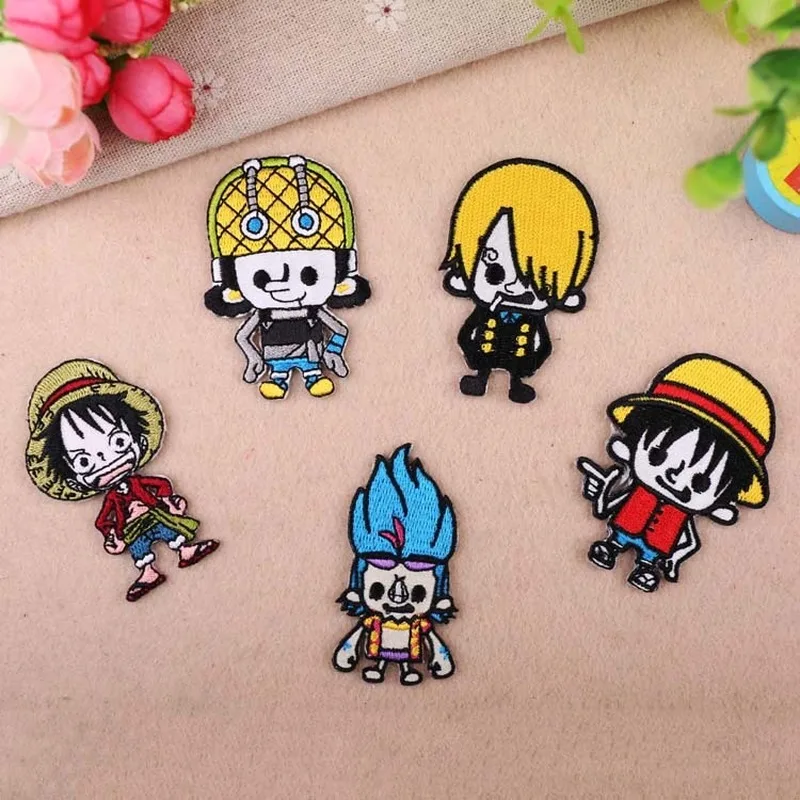 

50pcs/lot Anime Embroidery Patches Thief Boy Kids Clothing Decoration Sewing Accessories Diy Iron Heat Transfer Applique