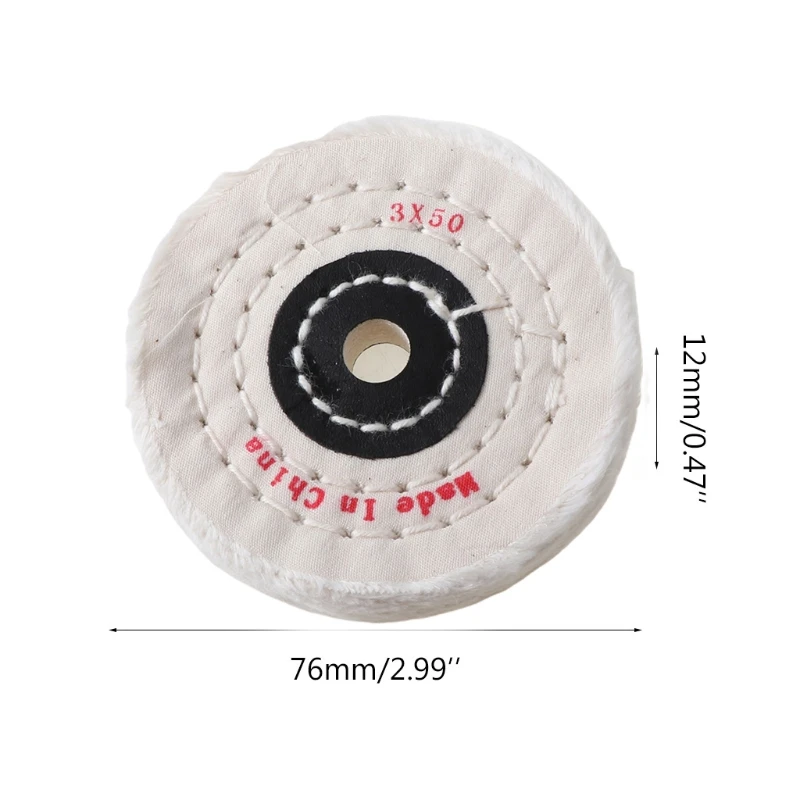 

3'' Cloth Buffing Polishing Wheel Buffer Polish Jewelry Grinder Pad Handcraft LX0C