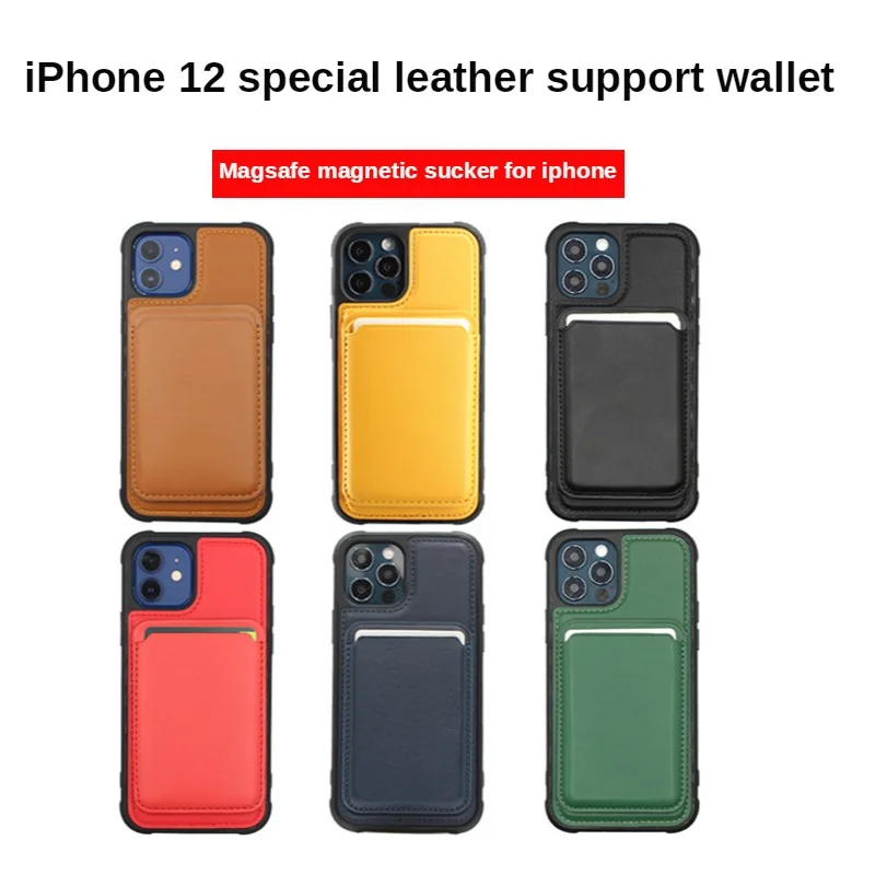 

For IPhone 12 Pro Max Magnetic Card PU Leather Case Card Slot Phone Holder Case for IPhone 11 Pro Max Phone Bag for Women