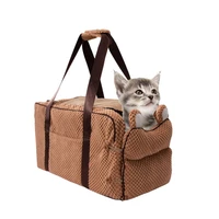 portable dog car carrier bag soft puppy booster seat pet car cushion pet kennel safety seat small cat dogs travelling cage