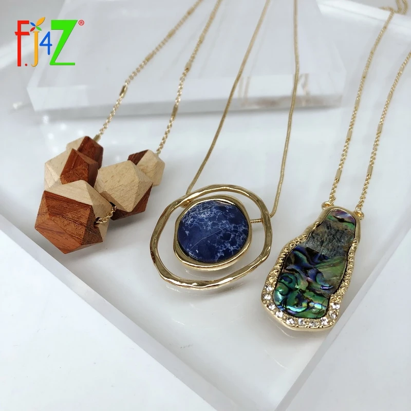F. J4Z новинка Женское Ожерелье s роскошное цветное каменное ожерелье дизайнерское