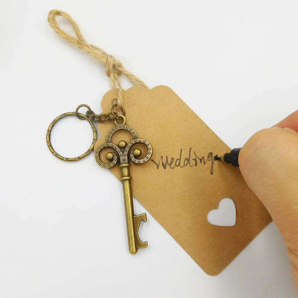 50 шт. Свадебные Сувениры Винтаж бутылка в форме черепа открывалка теги свадебный