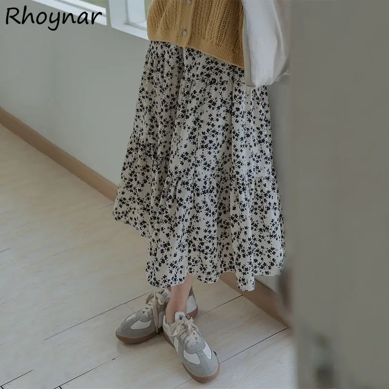 

Skirt Women Chiffon Floral New Summer Student All-match Empire Aesthetic Harajuku Korean Style A-line Casual Temperament Classic