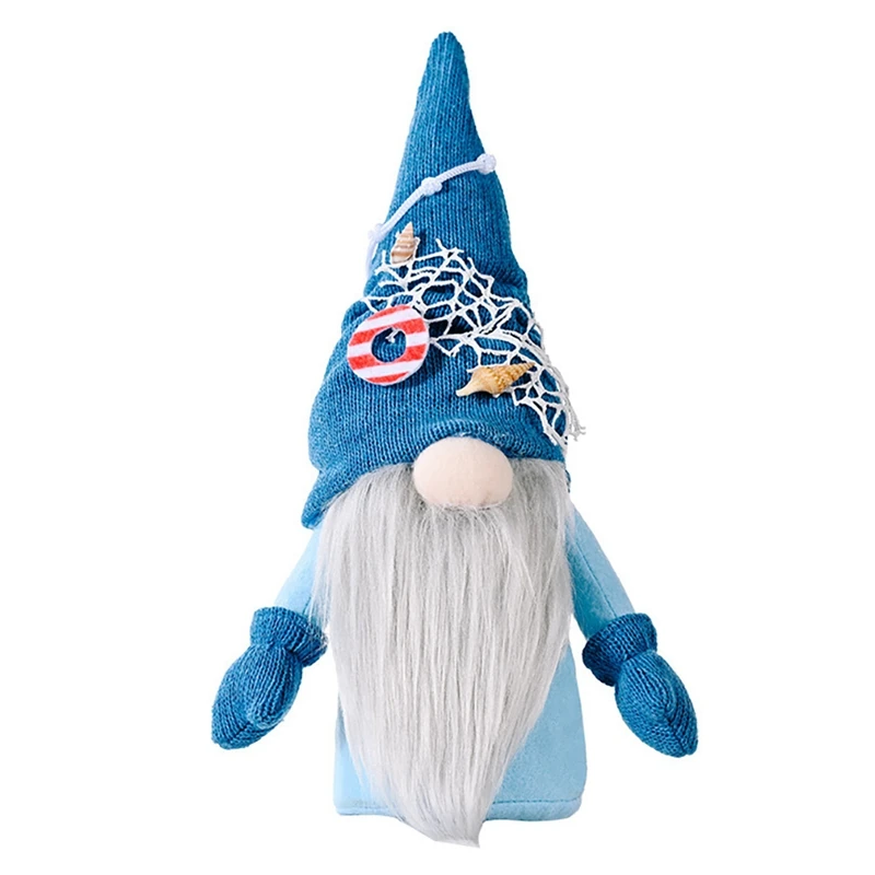 

Ocean Festival Gnome Plush Doll Luckily Ocean Faceless Doll Nautical Gnome Decor, Kids Toys Holiday Gift