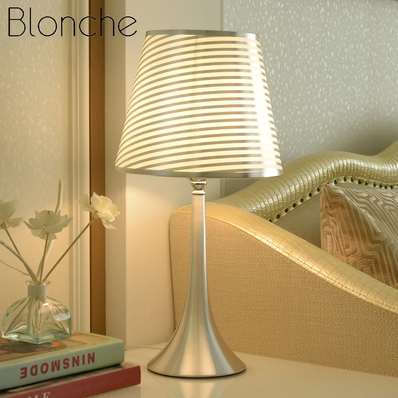 Тканевая настольная лампа в форме лампы Blonche для прикроватной тумбочки спальни