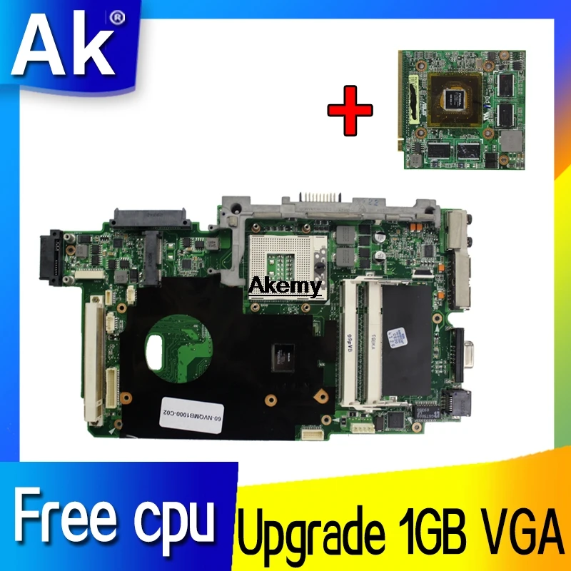

Upgrade 1GB VGA + Free T7500 cpu For Asus K51AB K51AF K70AF K70AB K70AD Laptop motherboard Mainboard 100% OK
