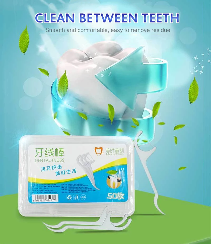 

1 Box Disposable Flosser Oral Hygiene Toothpicks Sticks Teeth Cleaning Floss Toothpick Teeth Flosser