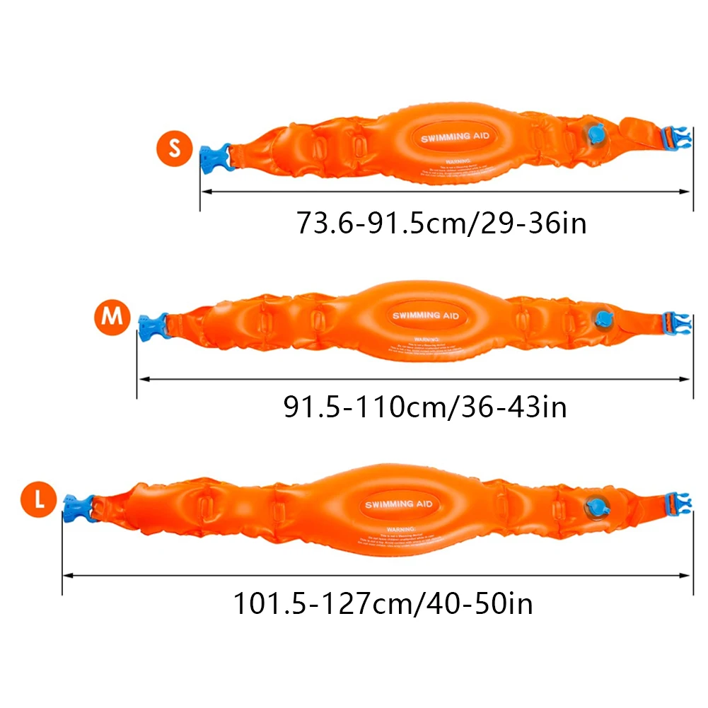 

3PCS Inflatable Buoyancy Belt Kids Swimming Training Aid With Adjustable Safety Buckle BuoyancyBelt For Kids Adults Beginners