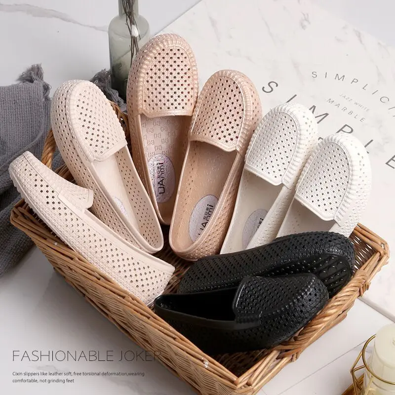

Spring new casual women's shoes, white shoes, women's sandals, women's hole shoes, women's solid color shoes shoes for women