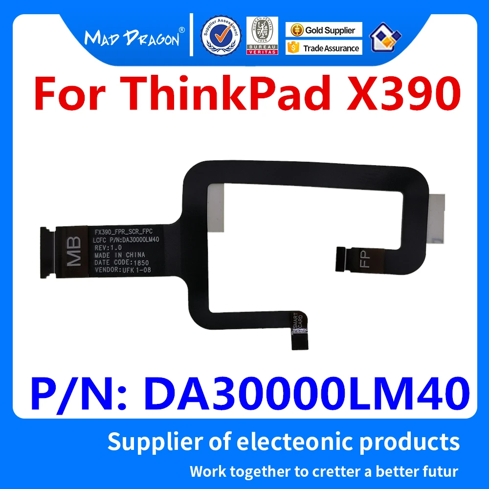 

New original laptop Fingerprint Reader Board Cable For Lenovo ThinkPad FX390 X390 FPR cable SCR cable DA30000LM40