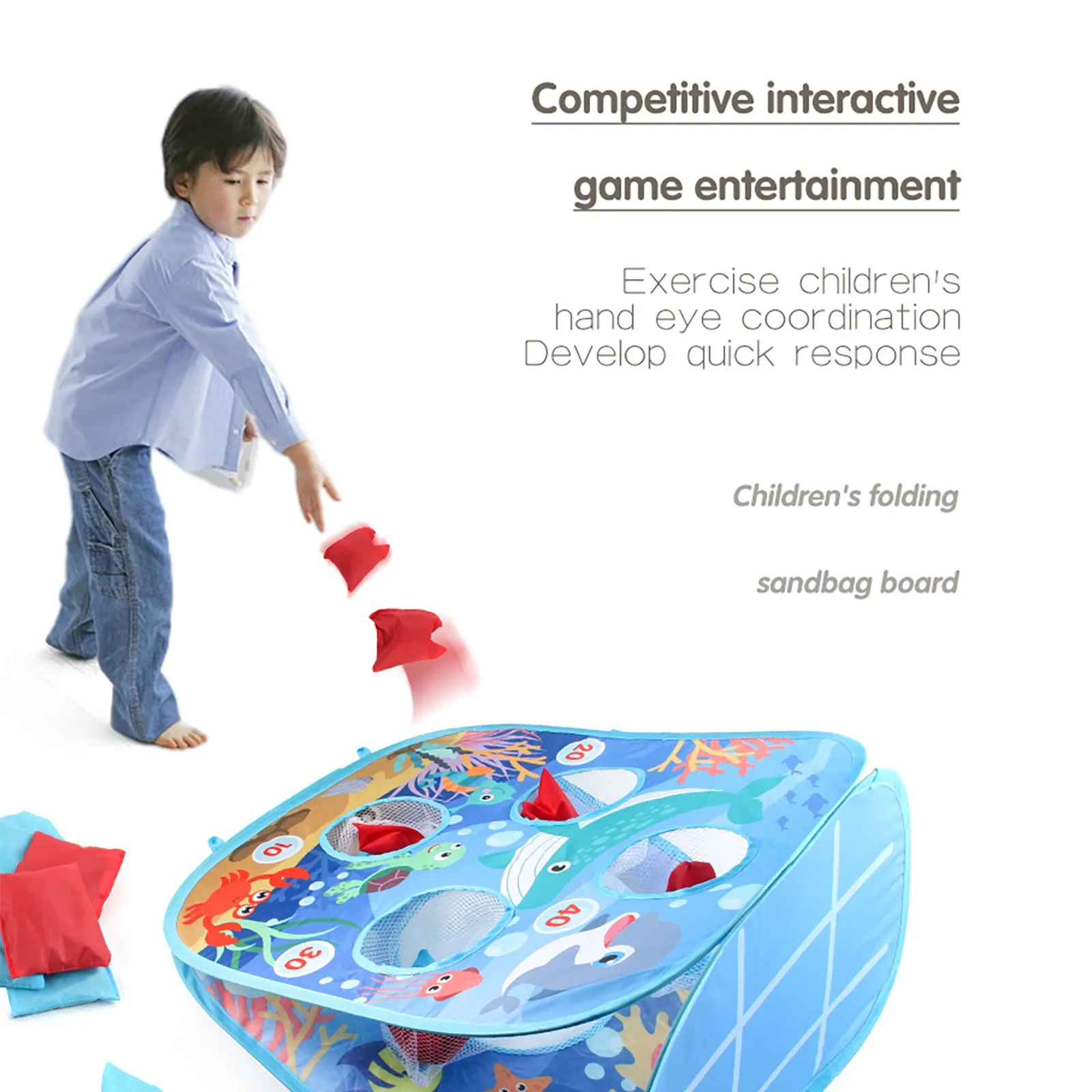 

Beach Toys Baby Toys Foldable Kids' Game Board With 8 Colorful Toss Bags Easy To Carry Outdoor Toys Kids Toy пляжная сумка FE