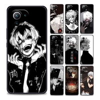 tokyo ghoul anime kaneki ken black phone case for xiaomi mi 11lite i ultra x t en pocof1 x3 nfc gt m3 f3 gt m4 pro soft silicone