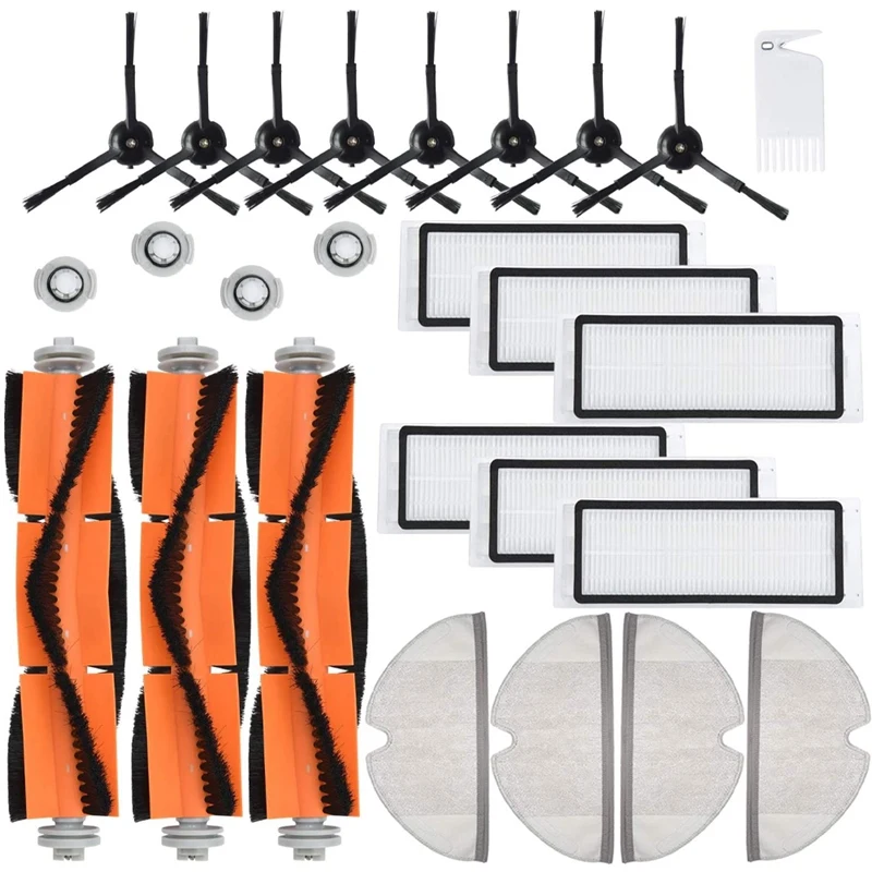 

Suitable for Xiaomi Roborock S5 S60 S6 S50 S55 Filter Mop Black Side Brush Accessory Vacuum Cleaner Supplement Kit