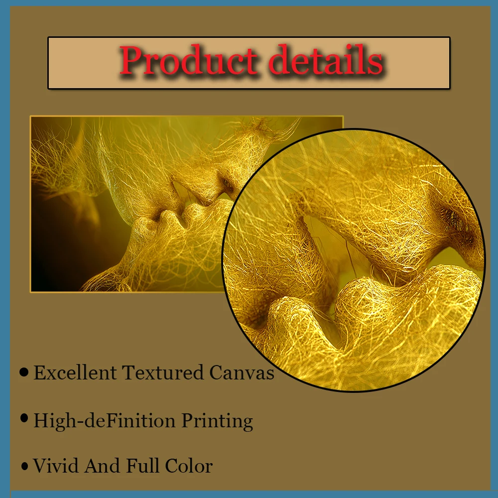 

Abstract art painting Love kiss HD printed on canvas, wall art prints and posters for living room home decoration painting