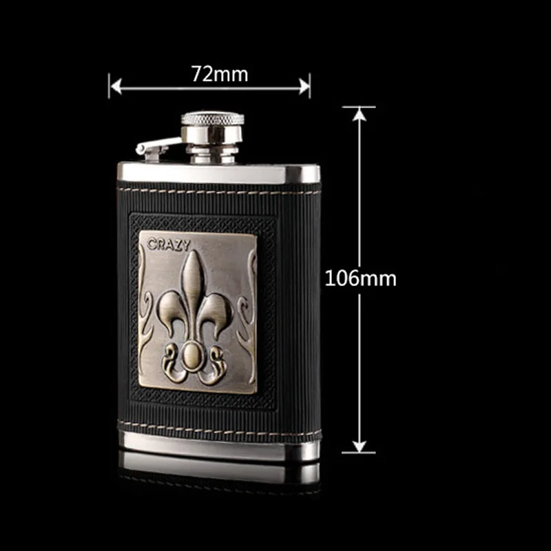 4 унций портативная фляга из нержавеющей стали с коробкой в подарок бутылка виски
