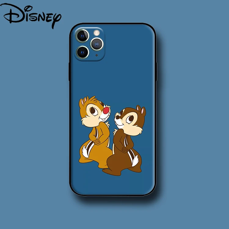 

Disney cartoon cute chipmunk creative couple phone case with lanyard for Samsung Note8/20Ultra/Note9/S6 frosted phone cover