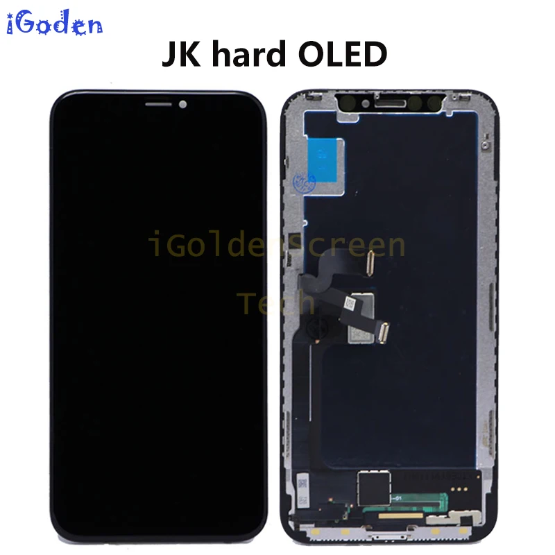 Высокое качество OLED Замена для iphone X ЖК-дисплей с кодирующий преобразователь сенсорного экрана в сборе для iphone X ЖК-экран - Цвет: JK hard OLED