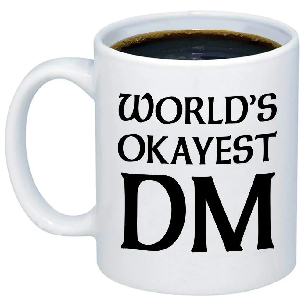 2020 Подарочная кружка подземельница Кружка World's Okayest DM кофейная 11 унций белые