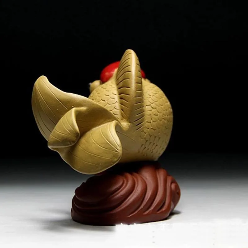 Подлинная фиолетовая глина Yixing красивая рыба чай домашний питомец офисный