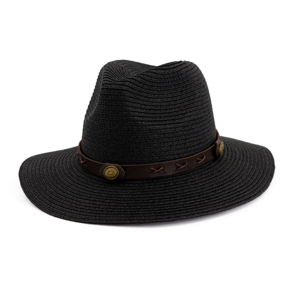 Горячая Распродажа Женская Мужская Fedora Мужская Гангстерская шляпа женская летняя пляжная шляпа соломенная шляпа-Панама