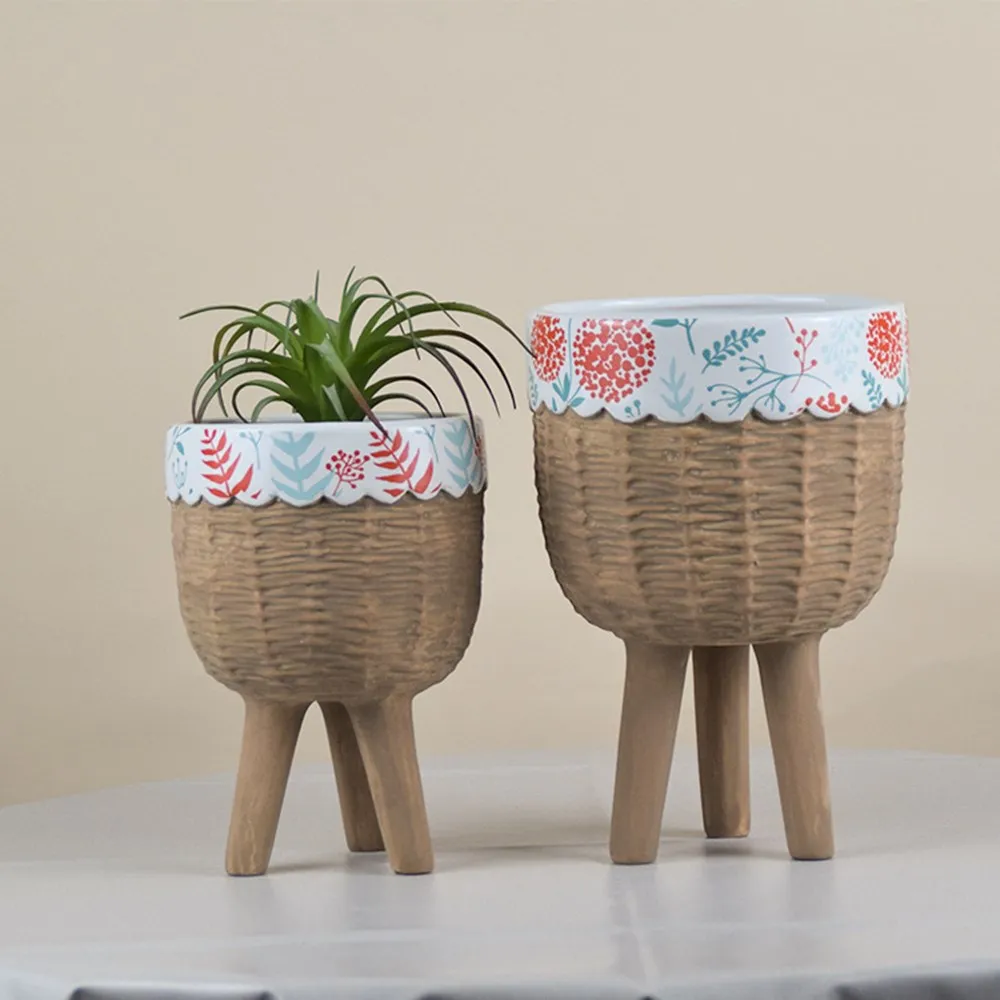 

Modern Minimalist Creative Lace Decoration Woven Flower Pot Home Desktop Decoration Ceramic Ornaments Flower