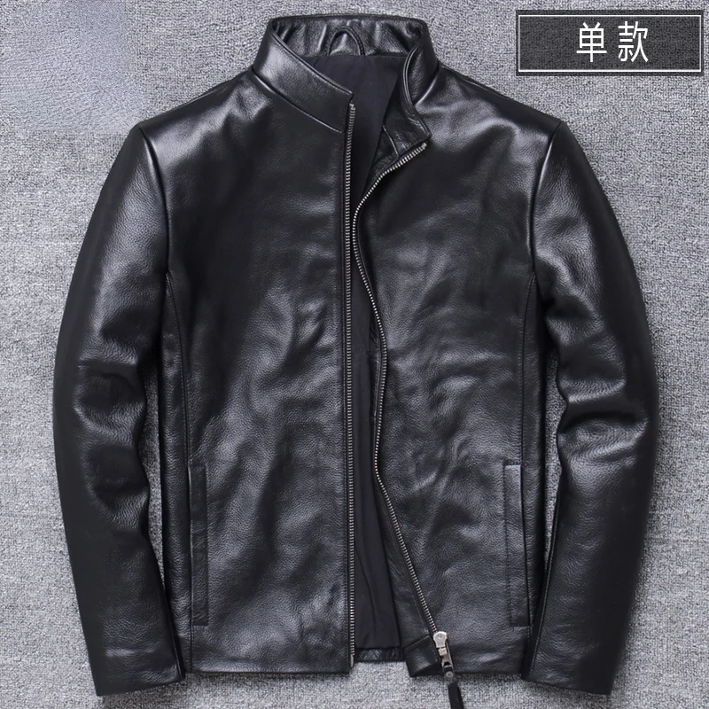 

Winter New 100% Genuine Leather Jackets Men Autumn 2021 Men's Casual Cowhide Coat Male Business Coats Jaqueta Masculina Gxy940