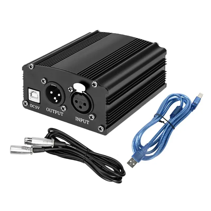 Портативный 1 канальный 48V USB фантомное питание кабель XLR 3Pin микрофонный для