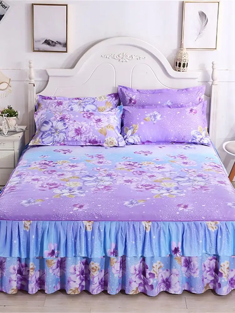 3 шт. постельные накладки с цветочным рисунком простыня покрывало изящное