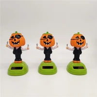 1pcs creative solar one eyed pumpkin head dancing car ornaments swinging toy auto accessories interior decoration gifts