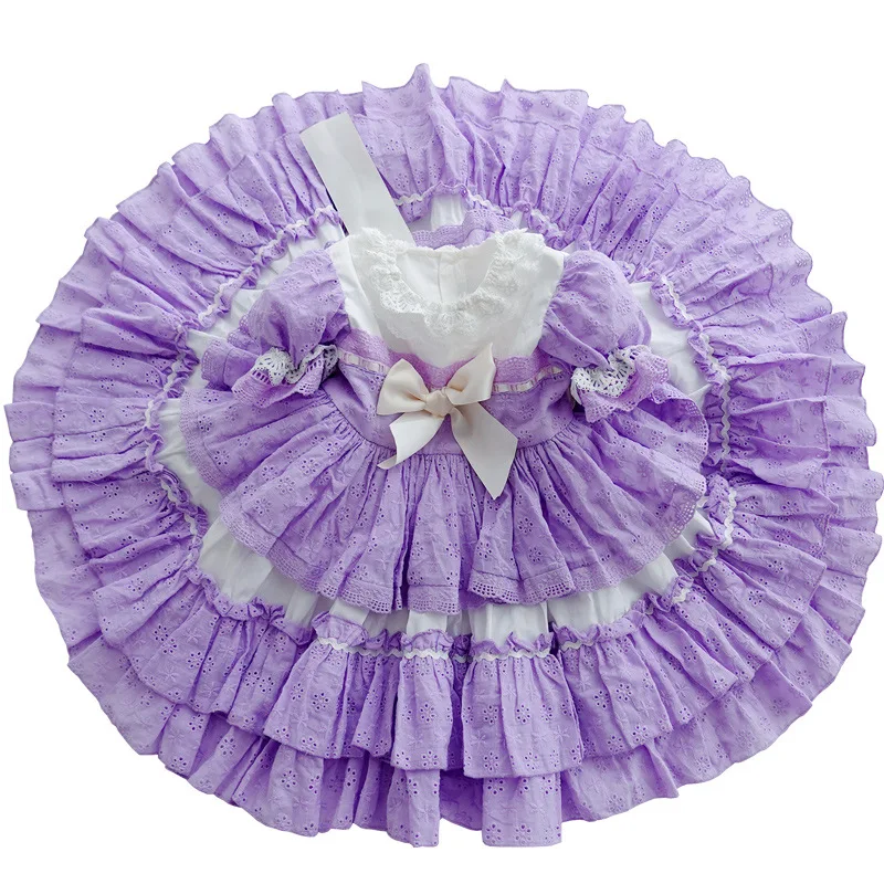

2020 New fashion high quality Girls' dresses Lolita dress girls Spanish princess dress suits foreign children's wear Free shorts