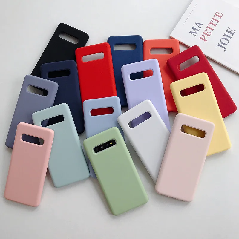 Liquid Silicone Phone Case For Samsung Galaxy S20 PLUS S20Utrla S10 5G S9 S8 Note10 9 8 plus Original Baby-Skin Feeling Cover |