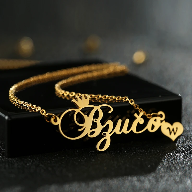 Персонализированное именное ожерелье пользовательское имя пользовательские