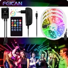 светодиодная лента 20м Светодиодные ленты RGB светильник s 12 В, музыкальная Диодная лента с синхронизацией, неоновая Светодиодная лента 5050 10 м 15 м 30 м с белсветильник светом для комнаты лента светодиондная 12в