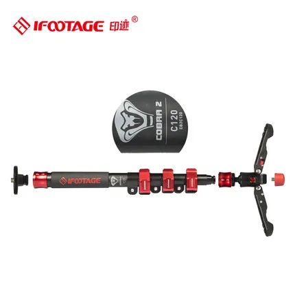 Ifootings COBRA 2 A120/180 C120/180 монопод Профессиональный из углеродного волокна/алюминия DSLR камера Видео монопод Штатив k5 с жидкой головкой - Цвет: COBRA2C120