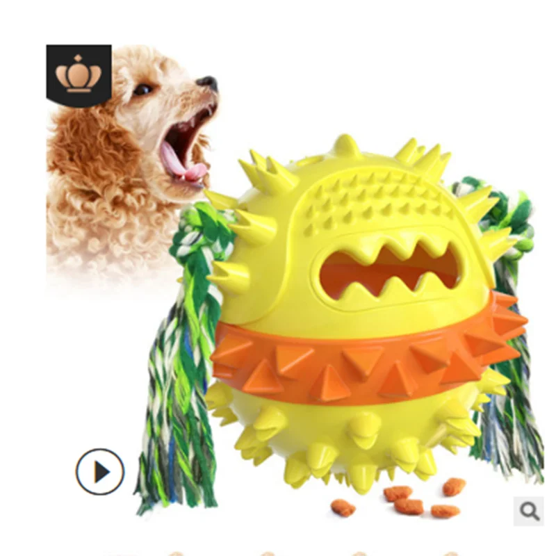 

Мягкая собака игрушки Забавный интерактивный эластичный шарик жевательная игрушка для собак чистка зубов мяч Еда Экстра-жесткий резиновый...