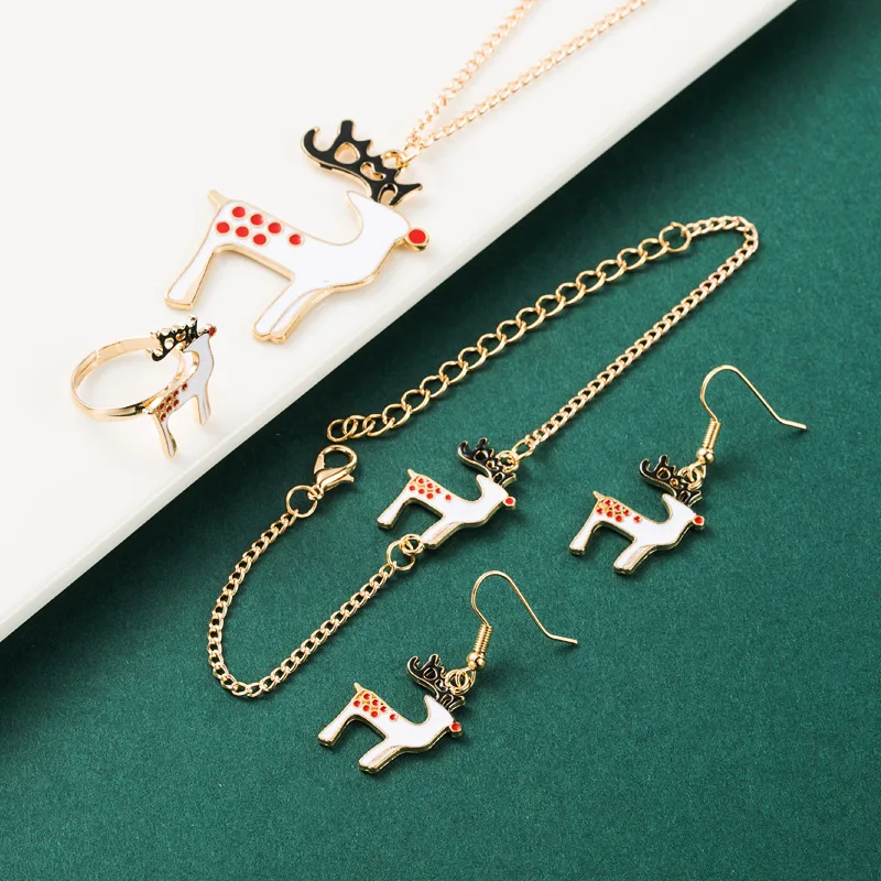 

Christmas Jewelry suit Necklaces Earrings Bracelets for Women Girls Xmas Gift Christmas Decorations for Home 2021 Navidad Christ