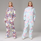 Лыжный костюм для женщин, ветрозащитный, водонепроницаемый, зимний комбинезон, куртка и штаны для катания на лыжах и сноуборде, теплый лыжный комплект для улицы