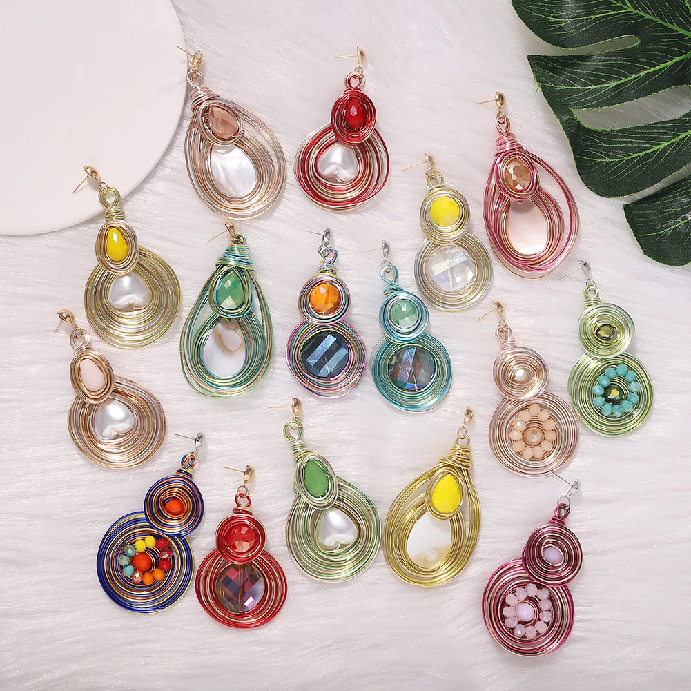 Новинка 2020 женские серьги ручной работы металлические украшения многослойные