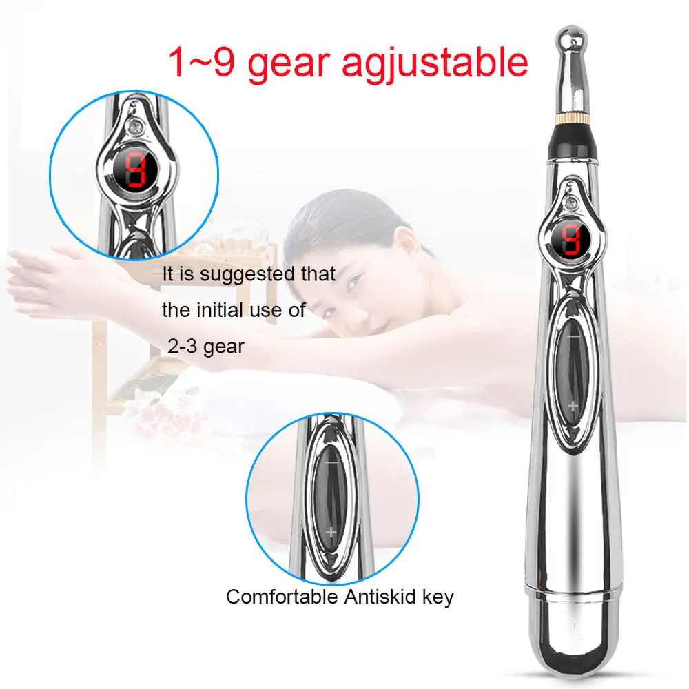 

Electric Acupuncture Point Massage Pen Pain Relief Laser Therapy Electronic Meridian Energy Pen Body Head Back Neck Leg Massager