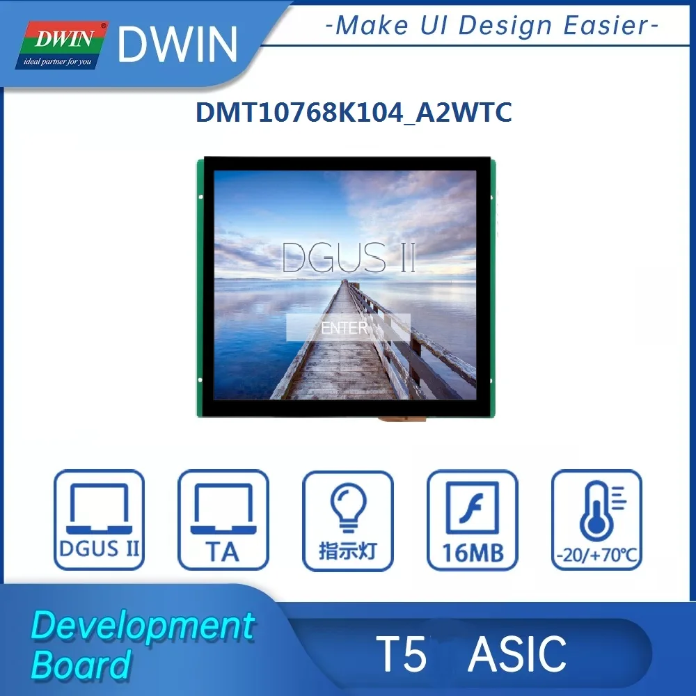 

10,4 дюймовый интеллектуальный дисплей HMI медицинского класса, высокое разрешение 1024*768, DWIN DMT10768K104_A2WT, части медицинского устройства