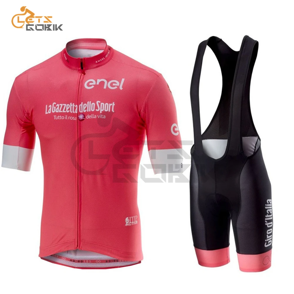 

Tour De ITALIA 2021 Men Clothing Cycling Clothes Kits Summer Short Sleeve Bib Shorts Quick-dry Racing Maillot Ciclismo Set Italy