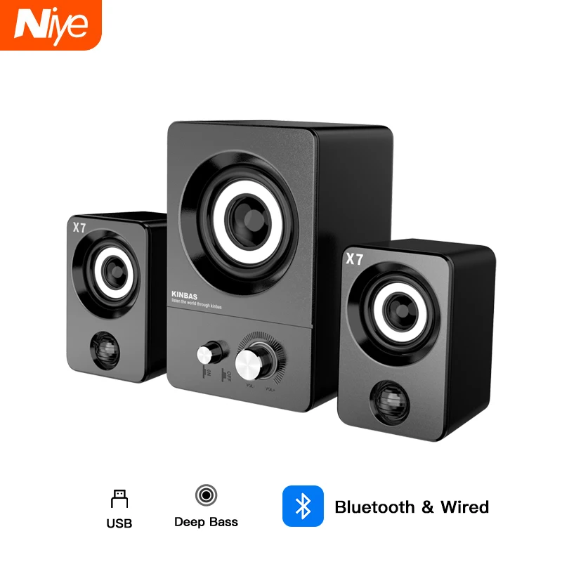 Bluetooth колонки для компьютера стерео динамик с поддержкой звука 4D бас ПК ноутбука