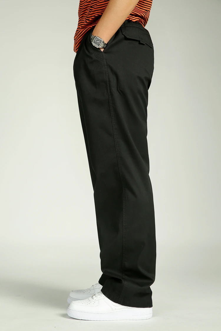 

Plus Size Hip Hop Clothes Full Length Relexed New Loose Pants Casual Fashion Big Fat Mens Cargo Pants Male Comfortable Cotton
