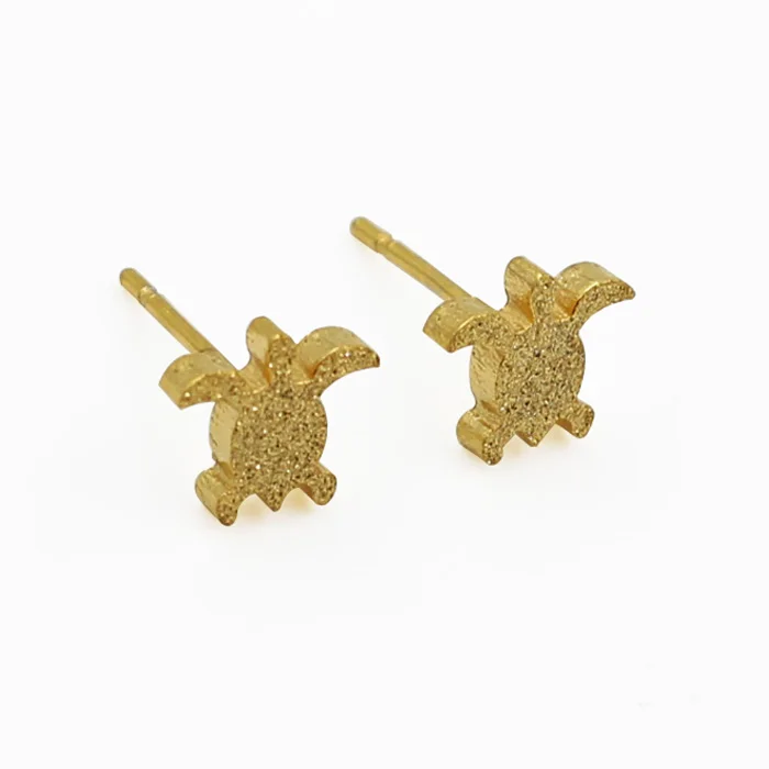 Роскошные серьги гвоздики 10 пар/лот из нержавеющей стали с дизайном Черепаха