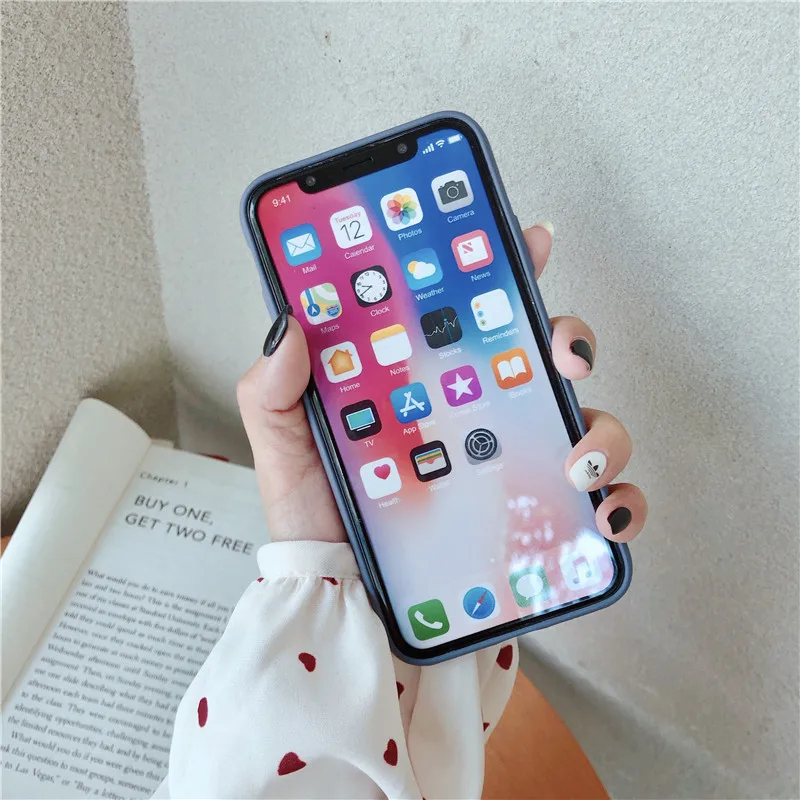 Карамельный Цвет Мягкий силиконовый чехол для iPhone X XS XR MAX 6 6S 7 8 Plus Чехлы 8plus
