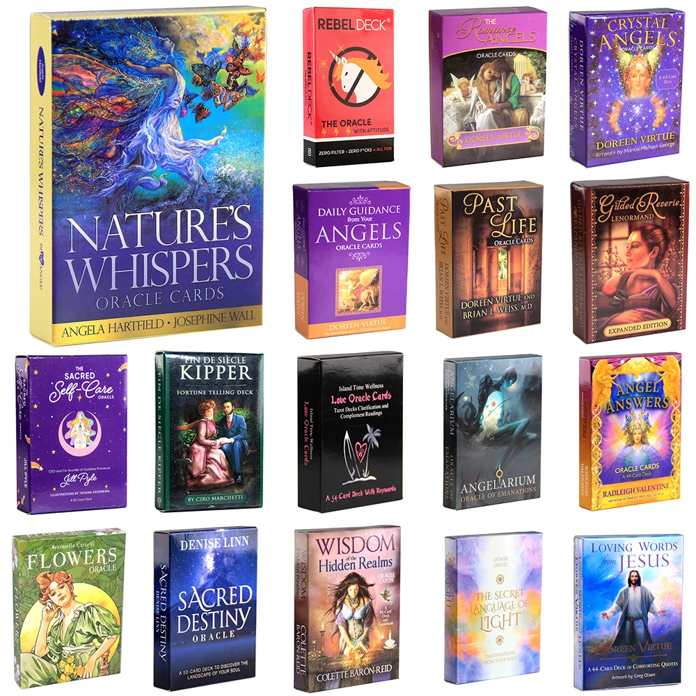 Шепот природы колода 50 карт с изображением оракла Красивые иллюстрации для