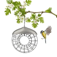 wild birds bird feeders fat ball feeder hanging feeder metal round shape with plastic lid garden outdoor dropshipping